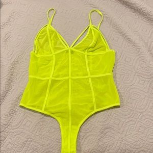 Neon Yellow Sheer Bodysuit